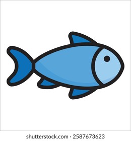 Fish Icon Element For Design