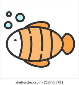 Fish Icon Element For Design