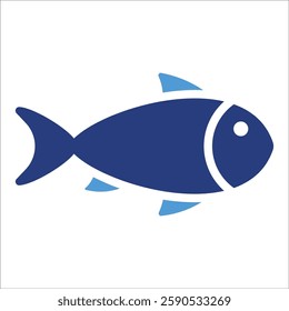 Fish Icon Element For Design