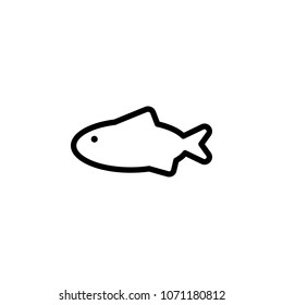 a fish icon. Element of minimalistic icons for mobile concept and web apps. Thin line icon for website design and development, app development