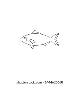A fish icon. Element of resturant for mobile concept and web apps icon. Outline, thin line icon for website design and development, app development