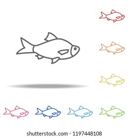 a fish icon. Elements of Camping in multi colored icons. Simple icon for websites, web design, mobile app, info graphics