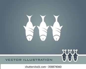 Fish Icon. Eps-10.