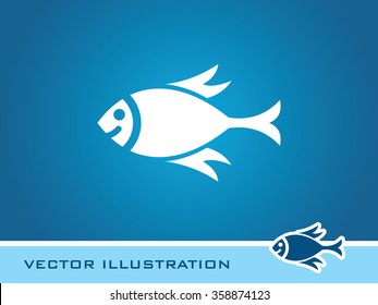 Fish Icon. Eps-10.