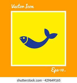 Fish Icon. Eps-10.