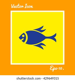 Fish Icon. Eps-10.