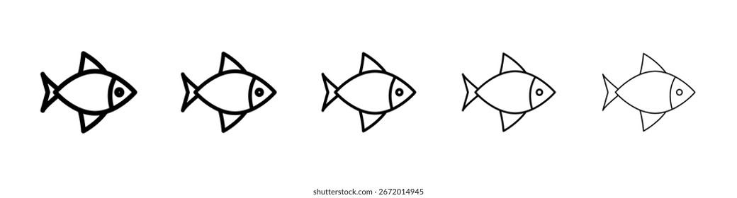 Fish icon filled flat sign concept for web design.