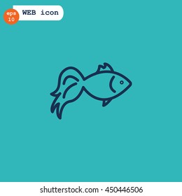 Fish icon Flat.