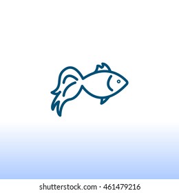 Fish icon Flat.