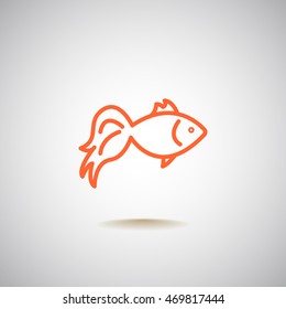 Fish icon Flat.