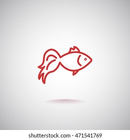 Fish icon Flat.