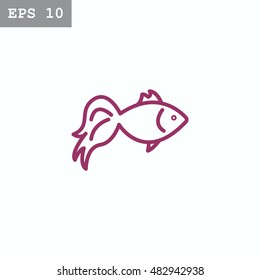 Fish icon Flat.