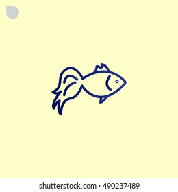 Fish icon Flat.