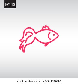 Fish icon Flat.