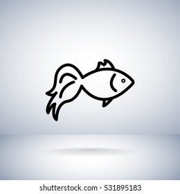 Fish icon Flat.