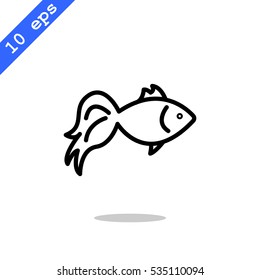 Fish icon Flat.