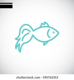 Fish icon Flat.