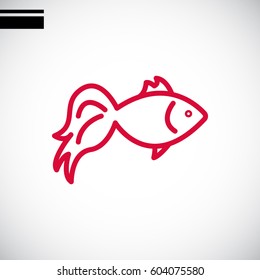 Fish icon Flat.