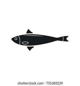fish icon flat black