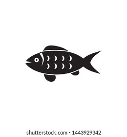 fish icon flat design collection