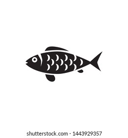 fish icon flat design collection