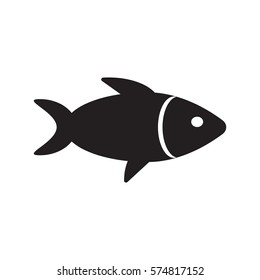 Fish icon flat design illustration