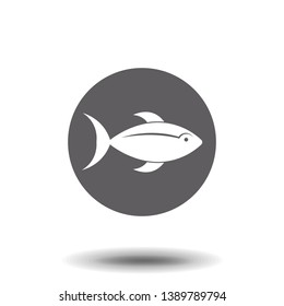 fish icon. Flat design style. Modern vector pictogram for web graphics - stock vector