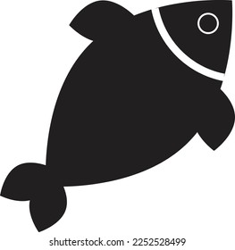 Fischsymbol. Flaches Design. Fisch schwarzes Symbol Flaches Symbol. Vektorgrafik.