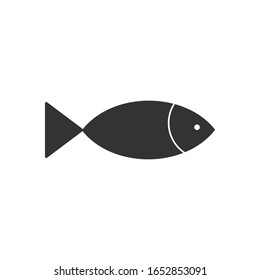 Fish icon flat design. vector illustration, and white background