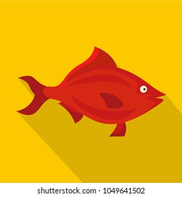 Fish icon. Flat illustration of fish vector icon for web