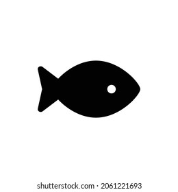 fish Icon. Flat style design isolated on white background. Vector illustration