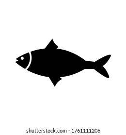 Fisch Symbol im flachen Stil. Meeresfrüchte, Vektorgrafik auf weißem Hintergrund. Geschäftskonzept für Seehunde Verwendung für Web und Print
