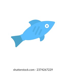 fish icon flat style vcetor