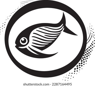 Fish Icon in Flat Style Vector for App, UI, Website, Black icon vector illustration..