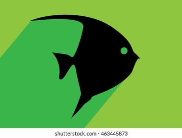Fish Icon. Flat icon vector.