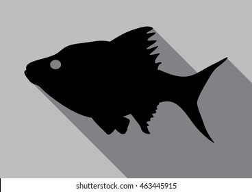 Fish Icon. Flat icon vector.
