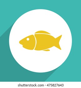  Fish Icon Flat.Vector.