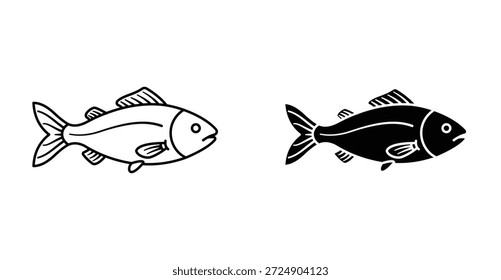 Fish icon graphic design. Vector icon illustrations