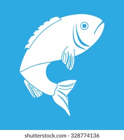 Fish icon graphic design, vector illustration eps10.