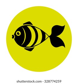 Fish icon graphic design, vector illustration eps10.