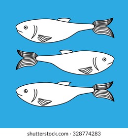 Fish icon graphic design, vector illustration eps10.