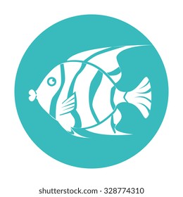 Fish icon graphic design, vector illustration eps10.