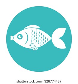 Fish icon graphic design, vector illustration eps10.