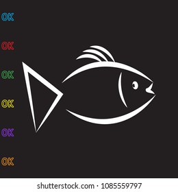 fish, icon illustration