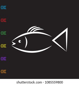 fish, icon illustration