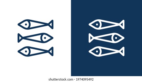 Fish icon illustration isolated vector sign symbol