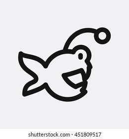 Fish icon illustration isolated vector sign symbol