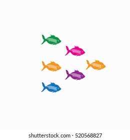 Fish icon illustration isolated vector sign symbol