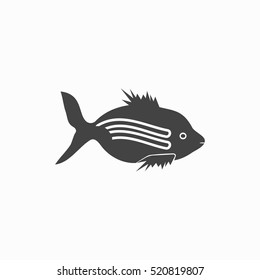 Fish icon illustration isolated vector sign symbol