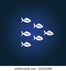 Fish icon illustration isolated vector sign symbol